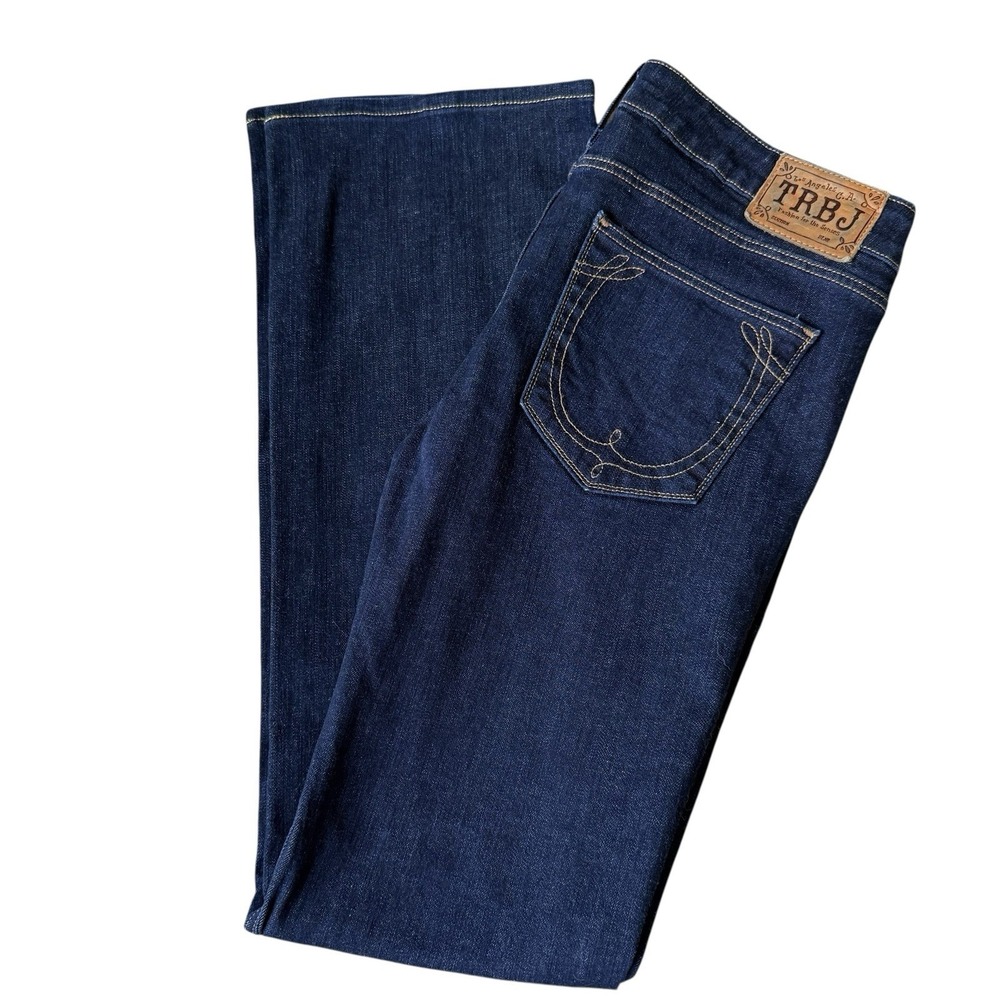 True Religion Jeans Womens 29 Dark Blue Trisha Bootcut USA Made Flag